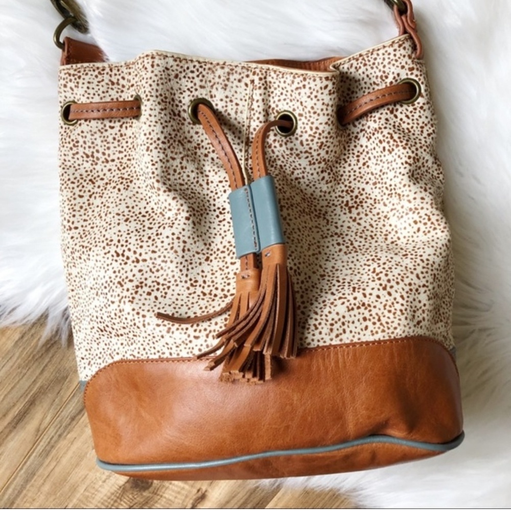 Anthropologie Miss Albright BoHo Hobo bag calf cow skin